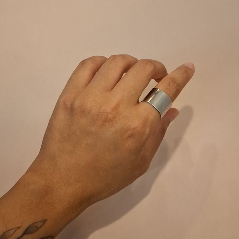 Anel Regulável Chapa Lisa Em Aço Inox