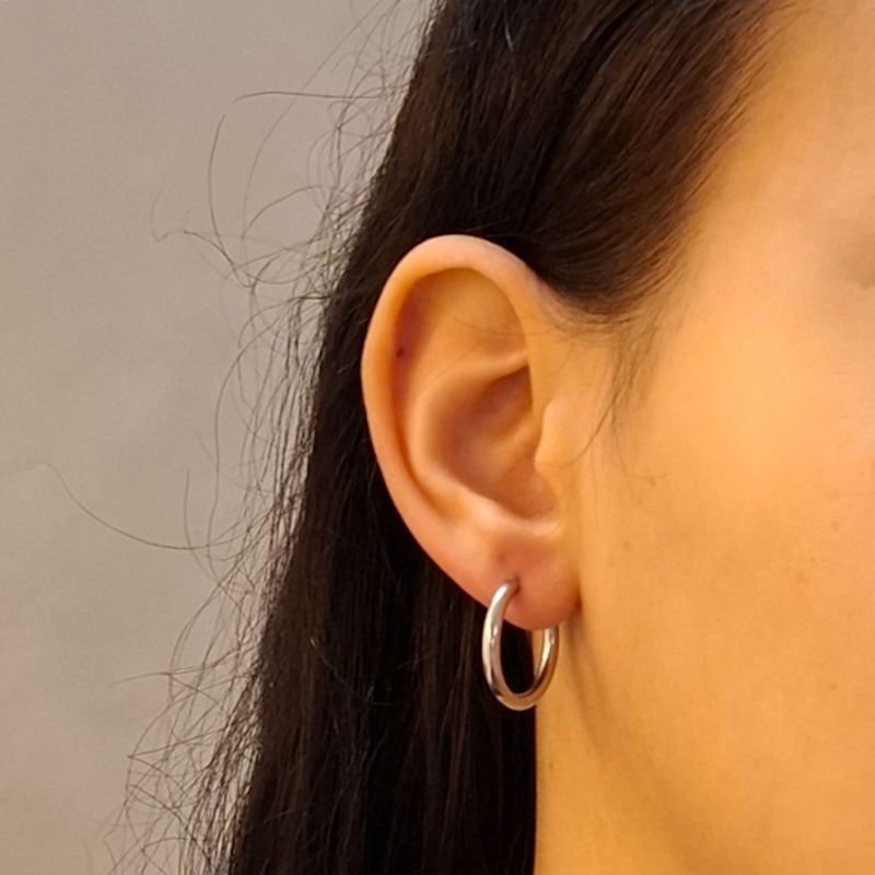Brinco Argola Click em Aço Inoxidável