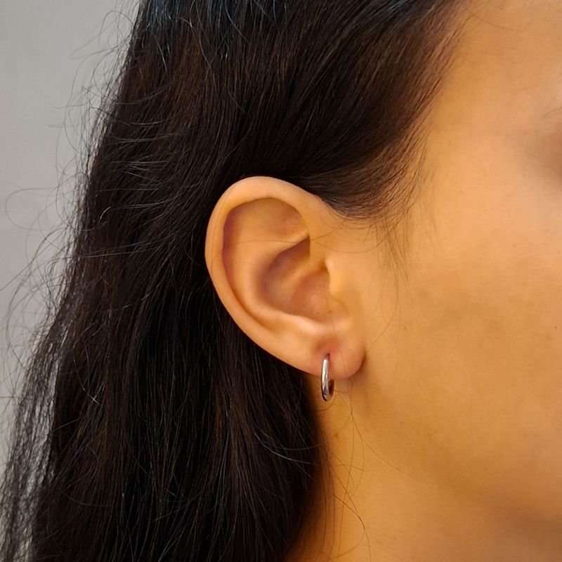 Brinco Argola Click em Aço Inoxidável