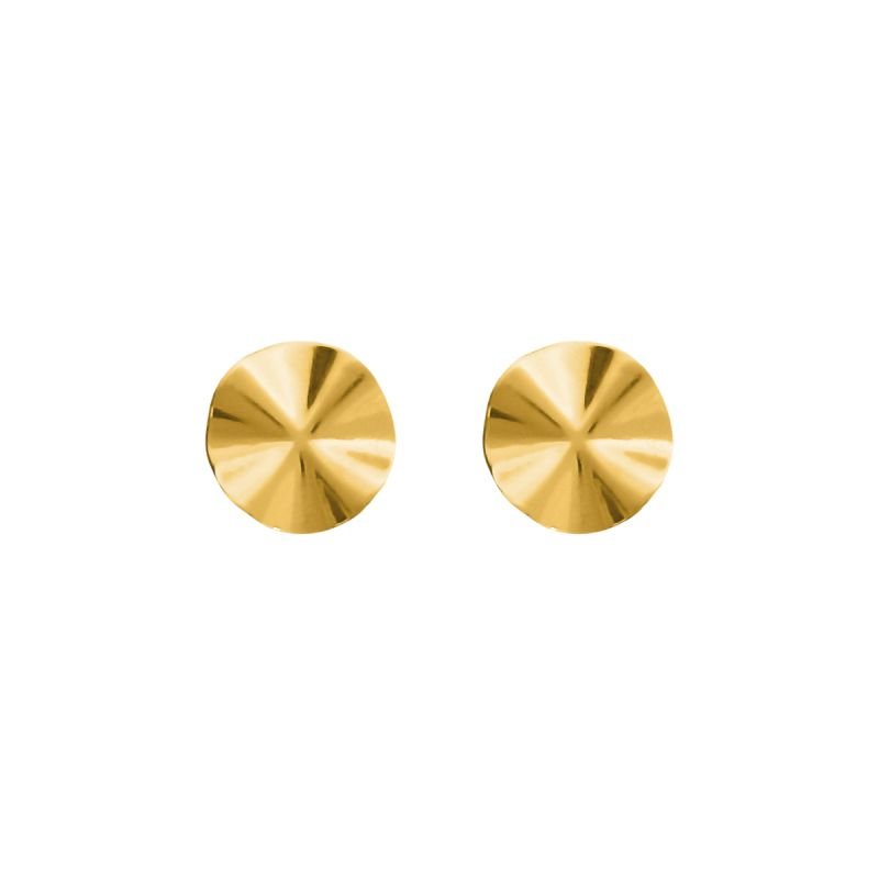 Brinco Círculo Amassado Grande em Aço Inoxidável