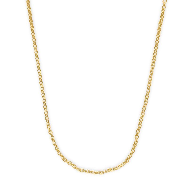 Colar Corrente Elo Cadeado Fino Em Aço Inoxidável