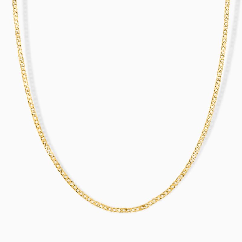 Colar Corrente Elos Groumet Chanfrada 2mm em Aço Inoxidável