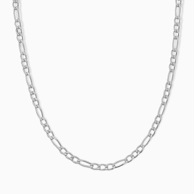 Colar Corrente Fígaro 3mm Alternada 3x1 em Aço Inoxidável