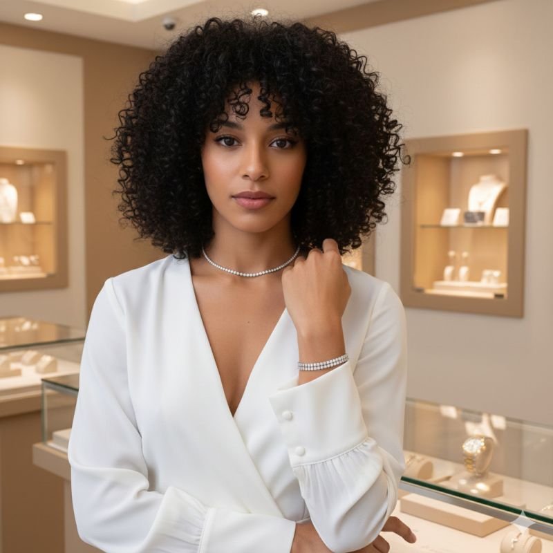 Colar Riviera Zircônias 2.5mm Ponto de Luz em Aço Inoxidável