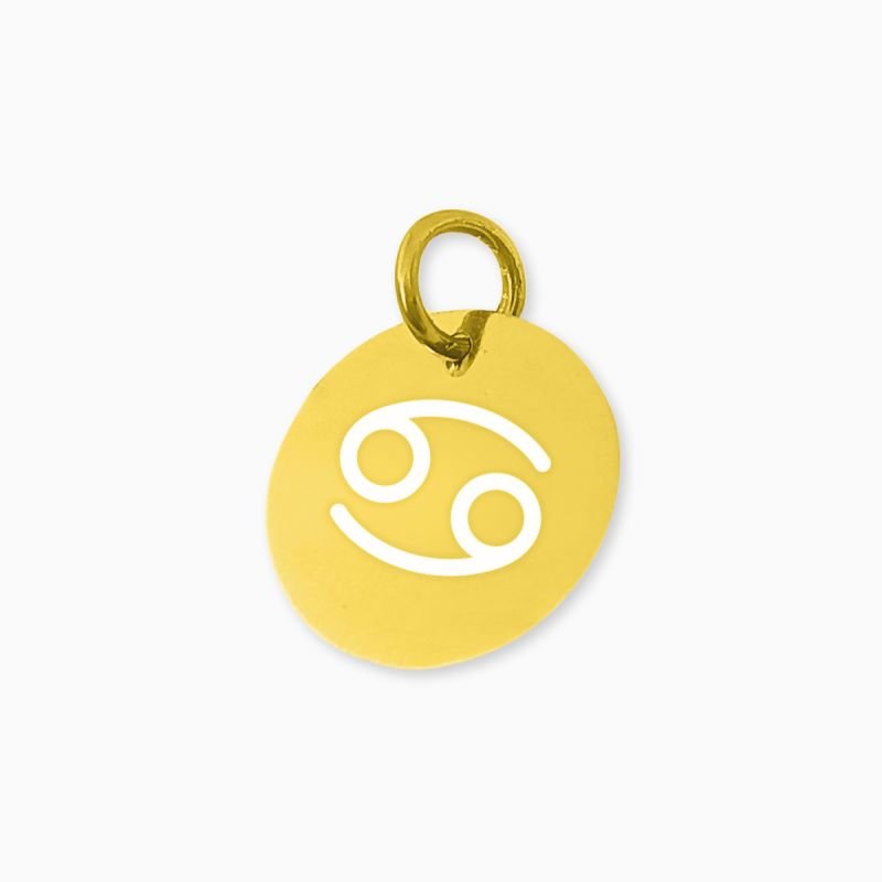 Pingente de Signo Câncer Medalha em Aço Inoxidável