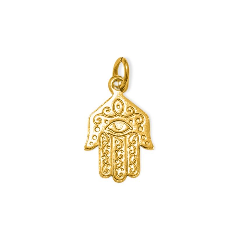Pingente Hamsá Mão de Fátima em Aço Inoxidável