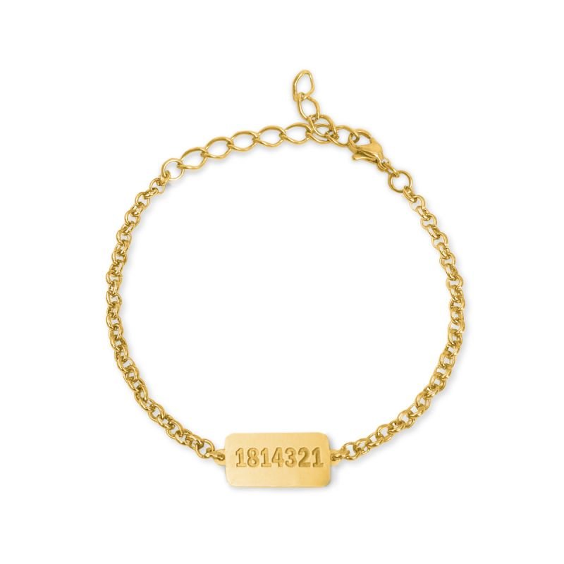 Pulseira Grabovoi 1814321 Saúde Perfeita Sequência Numérica em Aço Inox