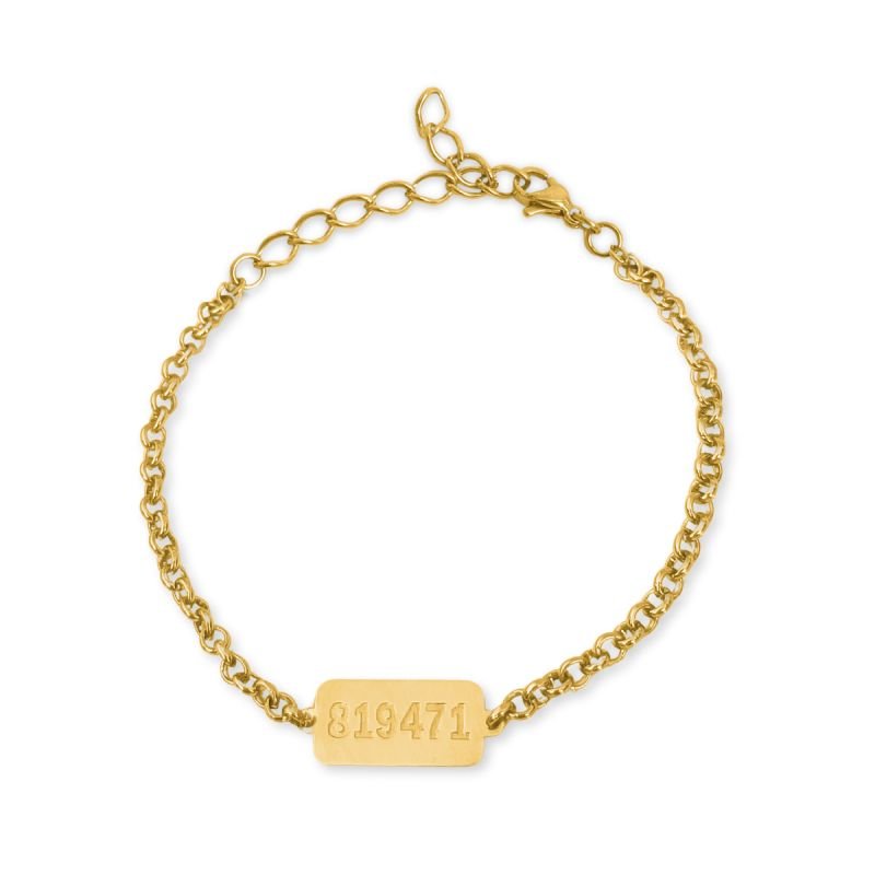 Pulseira Grabovoi 819471 Aliviar o Stress Sequência Numérica em Aço Inox