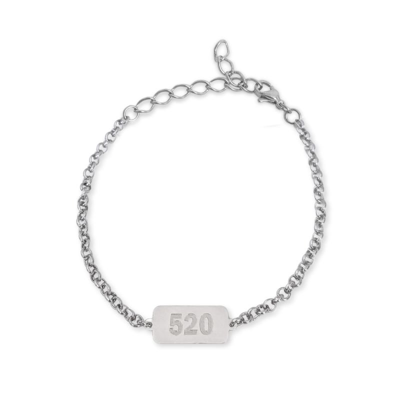 Pulseira Grabovoi para Dinheiro Inesperado Sequência Numérica 520 em Aço Inox