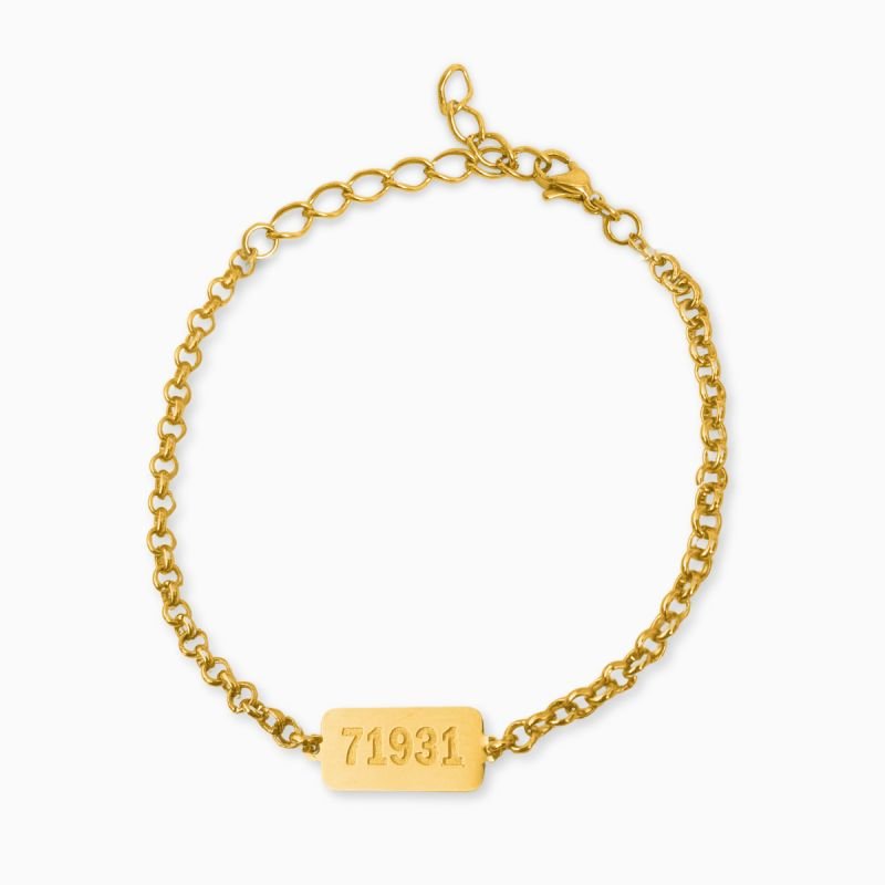 Pulseira Grabovoi para Proteção Sequência Numérica 71931 em Aço Inox