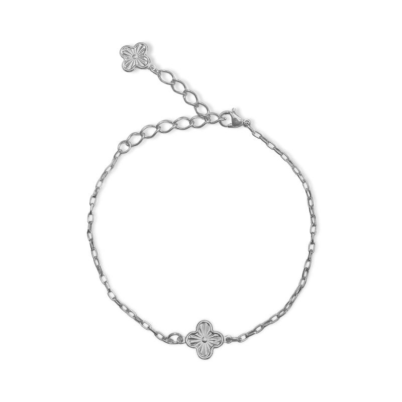 Pulseira Trevo Solitário Virgínia em Aço Inoxidável