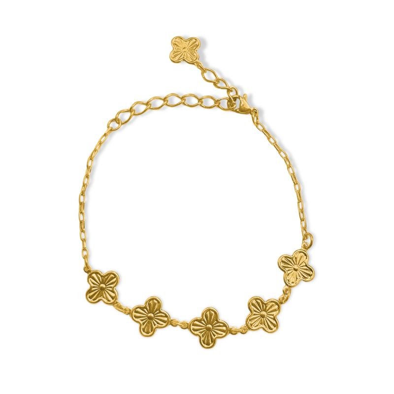 Pulseira Trevos Virgínia em Aço Inoxidável